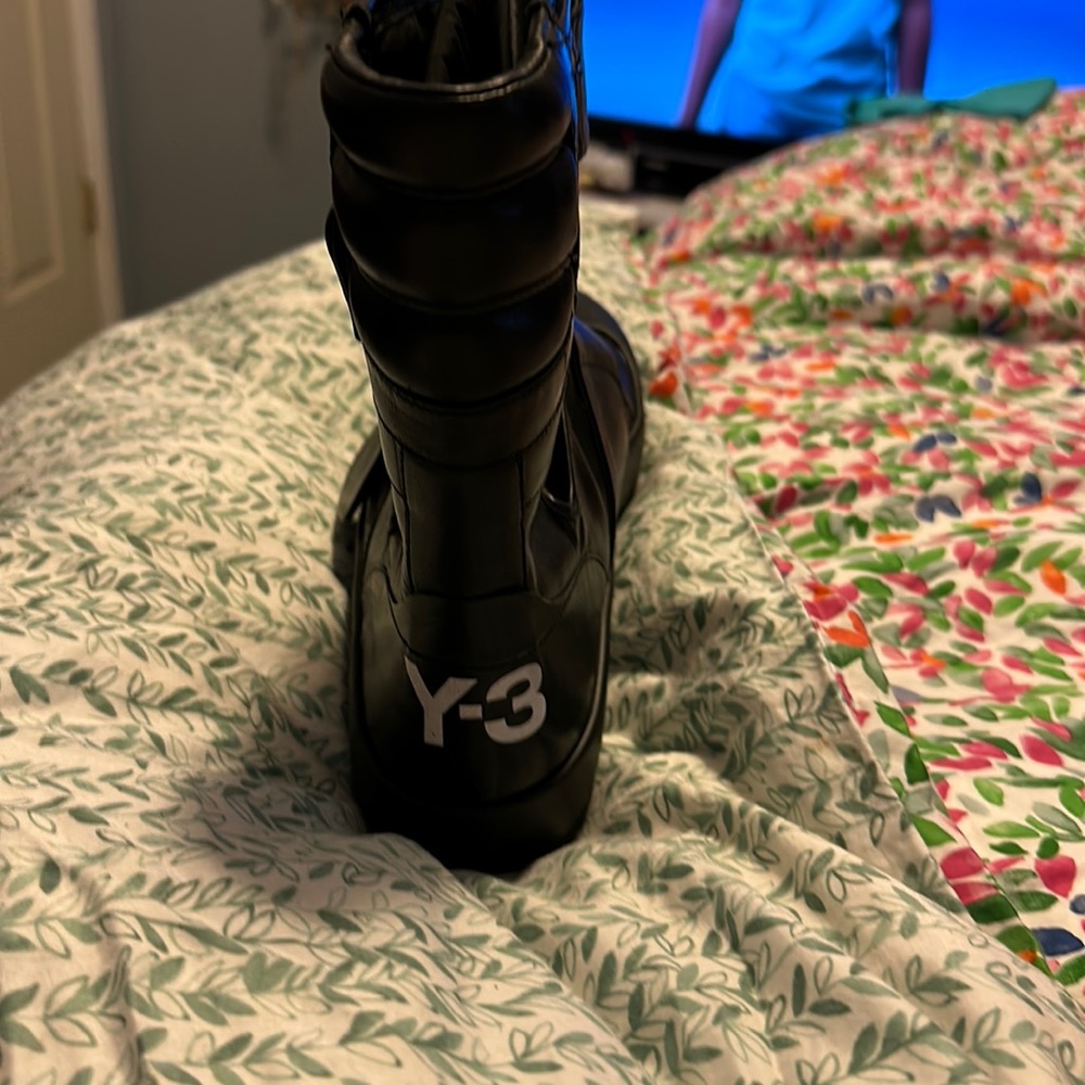 Black brand new Y3 lwith nylon and rubber stylish designer boots